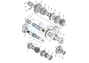 YZF R THUNDER CAT 600 drawing TRANSMISSION