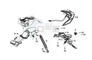 SYMPHONY SR 50 (L8) EU drawing REAR LIGHT / REAR SUSPENSION