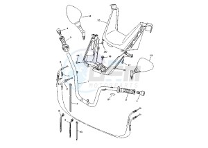 YP MAJESTY 250 drawing STEERING HANDLE -CABLE