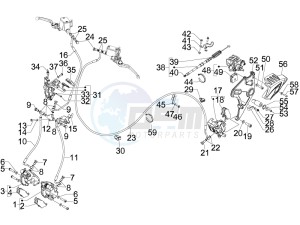 GP 800 Centenario drawing Brakes hose  - Calipers