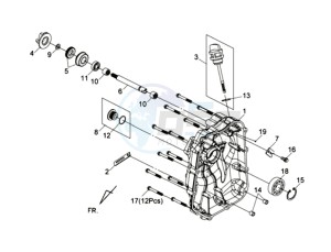 MAXSYM 400 EFI ABS drawing CRANKCASE RIGHT / START MOTOR