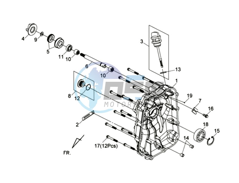 CRANKCASE RIGHT / START MOTOR