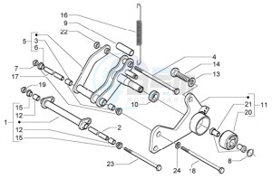 Granturismo 125 L drawing Swinging arm