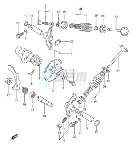 LT-F300 (E24) drawing CAM SHAFT - VALVE