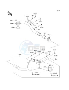 KLX 250 T [KLX250S] (T8F) T9F drawing MUFFLER-- S- -