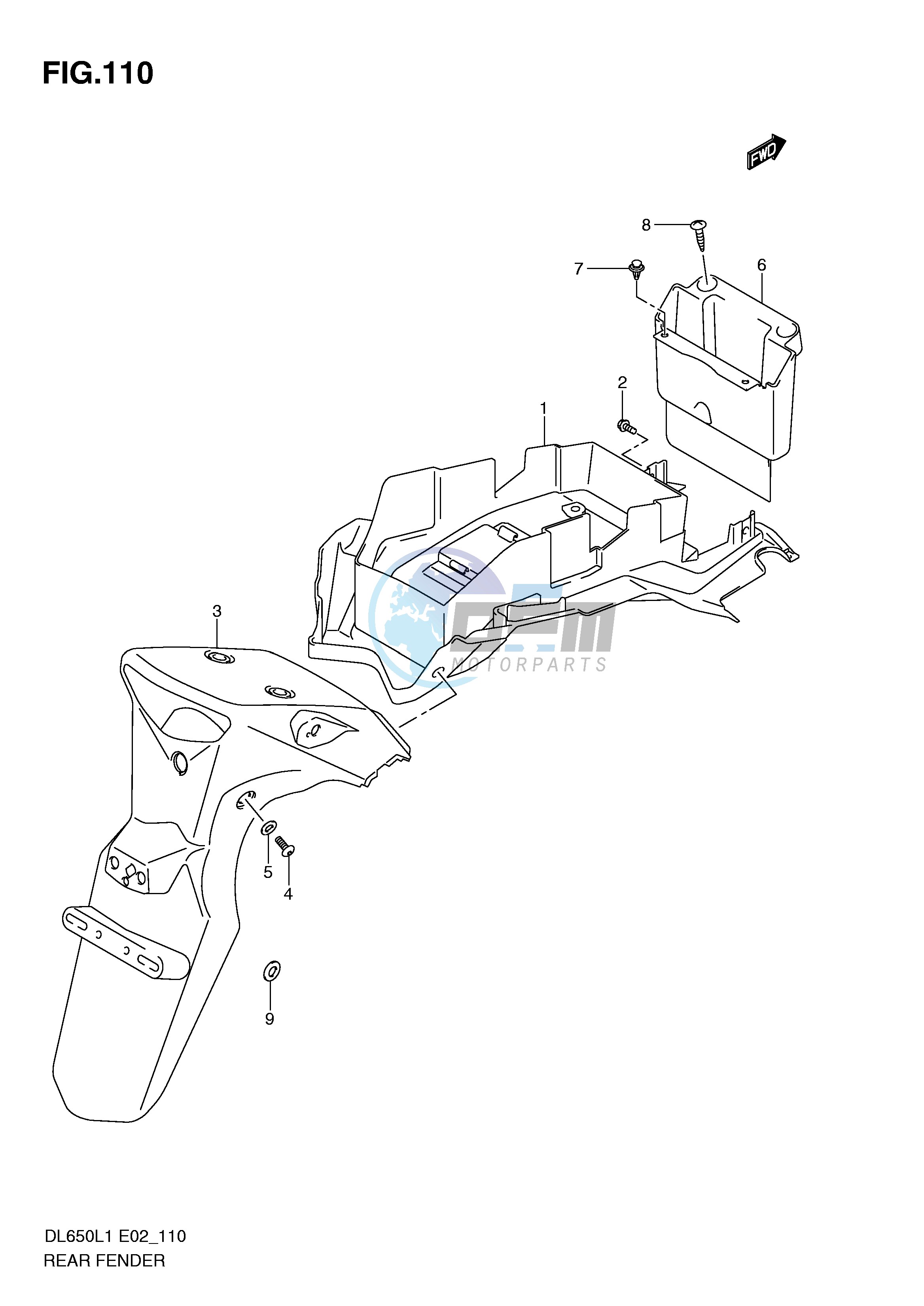 REAR FENDER (DL650L1 E19)