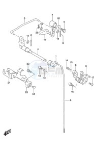 DF 9.9B drawing Clutch Rod Remote Control