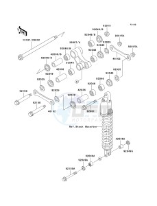 KLX 250 D [KLX250R] (D2-D4) [KLX250R] drawing REAR SUSPENSION