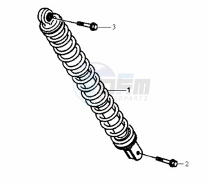 JET EURO X 50 25KMH drawing REAR SUSPENSION