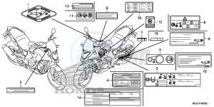 CB500XE CB500X ABS UK - (E) drawing CAUTION LABEL