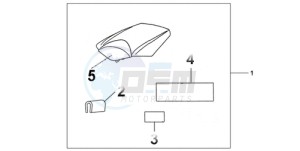 CBR1000RA9 France - (F / ABS CMF HRC MKH) drawing REAR SEAT COWL CANDY TAHITIAN BLUE