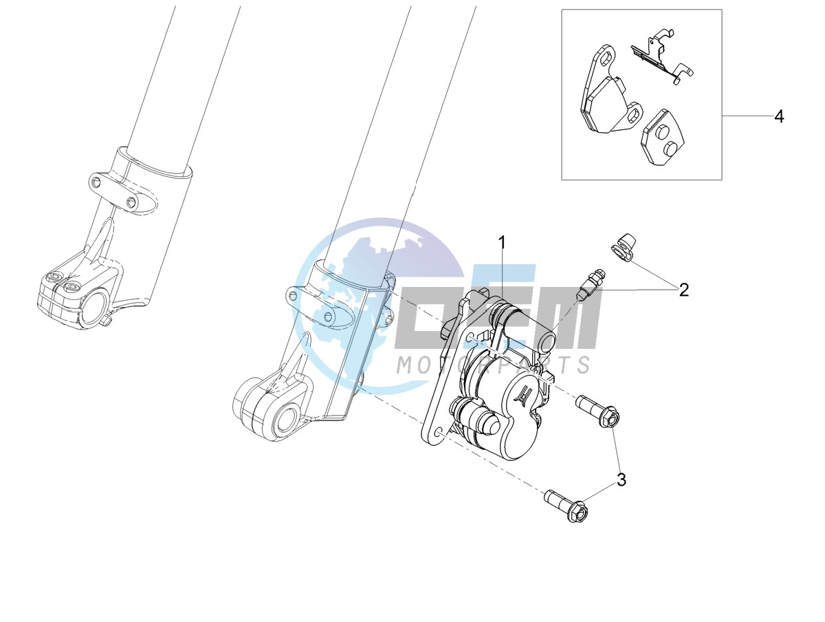 Front brake caliper