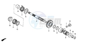 XL185S drawing KICK STARTER SPINDLE