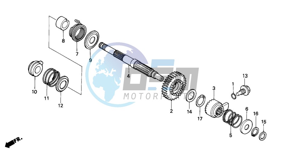 KICK STARTER SPINDLE