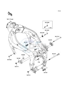 NINJA_ZX-6R ZX600P8F FR GB XX (EU ME A(FRICA) drawing Engine Mount