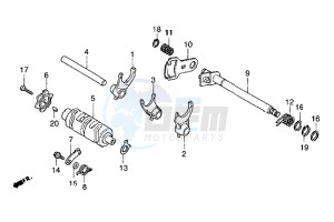 Cougar 125 drawing Gearshift drum