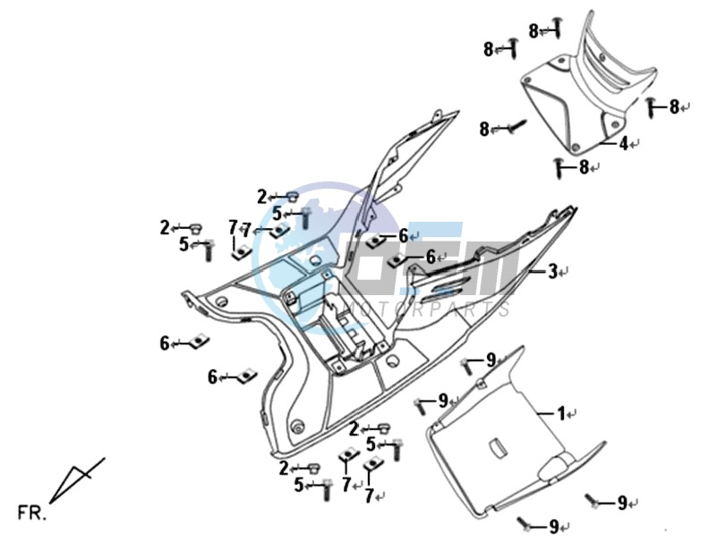 FOOTREST / FRAME COWLING