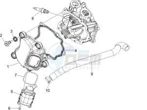 GTS 125 4T E3 drawing Cylinder head cover