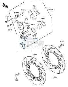 ZX 600 A [NINJA 600] (A1-A2) [NINJA 600] drawing FRONT BRAKE