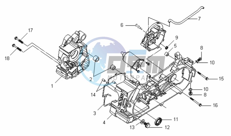 CRANKCASE L / R / STARTER