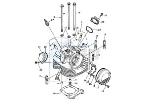 YFM X WARRIOR 350 drawing CYLINDER HEAD