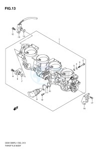 GSX1300R (E2) Hayabusa drawing THROTTLE BODY (GSX1300RL1 E14)