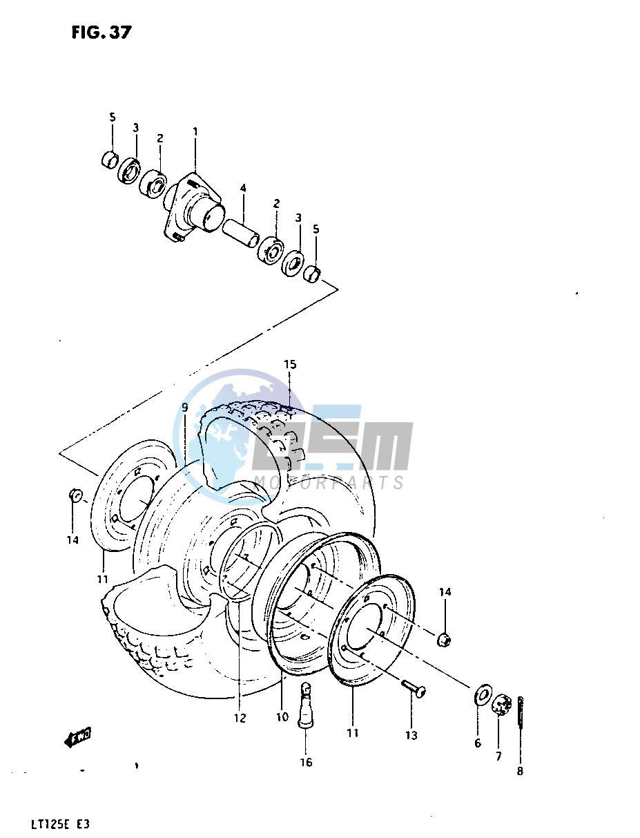 FRONT WHEEL (MODEL D)