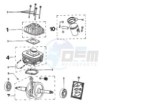 SPEEDAKE - 50 cc drawing CYLINDER-CRANKSHAFT