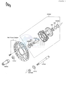 KX 250 G [KX250] (G1-G3) [KX250] drawing FRONT HUB