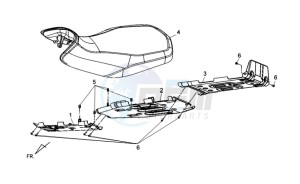 QUAD RAIDER 600 LE CHASSIS LONG drawing VOETBRAKE PEDAL