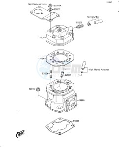 JS 300 A [300 SX] (A1-A5) [300 SX] drawing CYLINDER HEAD_CYLINDER