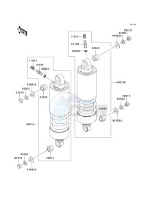 VN 1500 J [VULCAN 1500 DRIFTER] (J1-J2) [VULCAN 1500 DRIFTER] drawing SUSPENSION_SHOCK ABSORBER