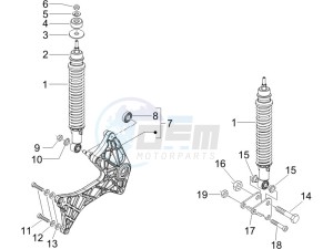 Runner 200 VXR 4t Race drawing Rear suspension - Shock absorbers