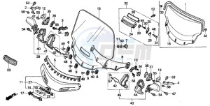 GL1500SE GOLDWING SE drawing WIND SCREEN (GL1500SES/SET)