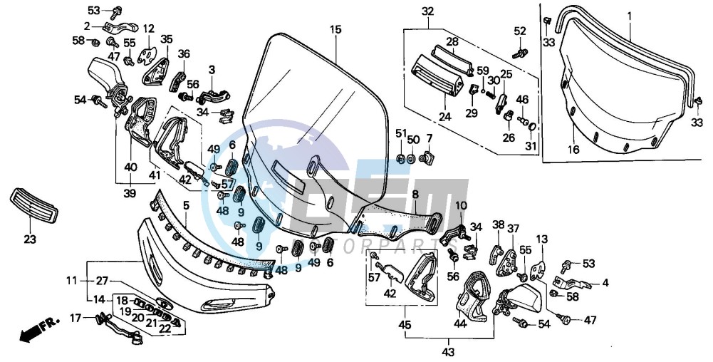 WIND SCREEN (GL1500SES/SET)