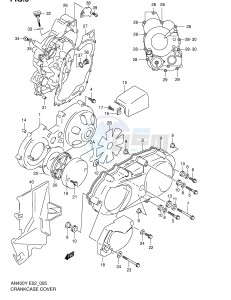 AN400 (E2) Burgman drawing CRANKCASE COVER