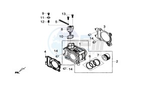 GTS 125I drawing CYLINDER MET PISTON