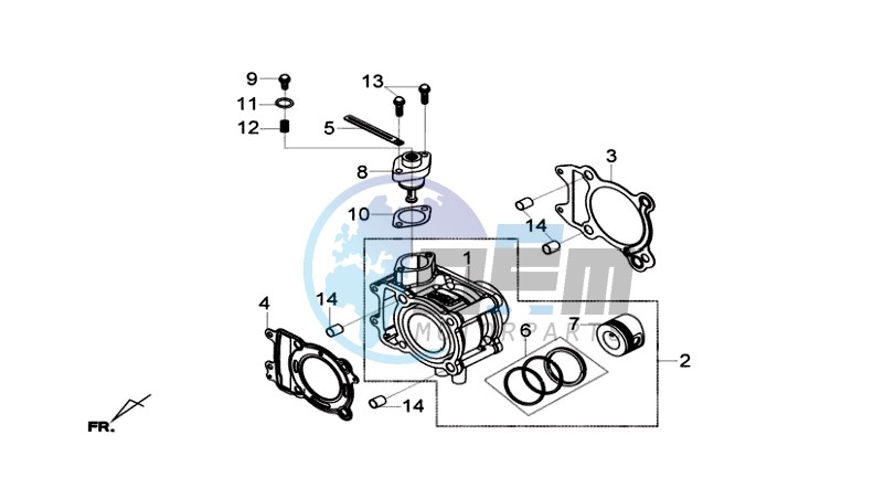 CYLINDER MET PISTON