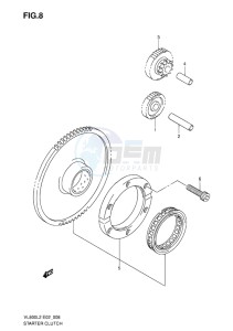 VL800 INTRUDER EU drawing STARTER CLUTCH