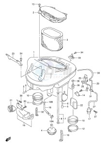 TL1000S (E2) drawing AIR CLEANER (MODEL W X Y K1)