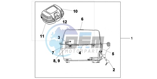 TOP BOX 45L UNPAINTED