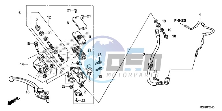 FR. BRAKE MASTER CYLINDER