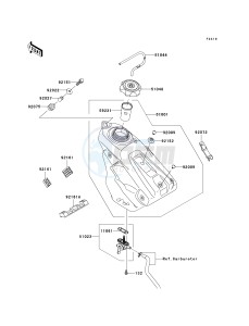 KX 250 T [KX250F] (T8F) T8F drawing FUEL TANK