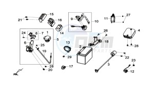 GTS 300i ABS drawing ELECTRONIC PARTS