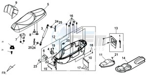 GTS 125 EFI drawing BUDDYSEAT - HELMET BOX