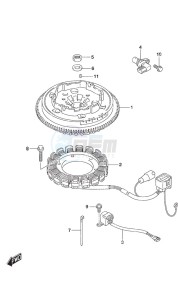 DF 25A drawing Magneto Electric Starter