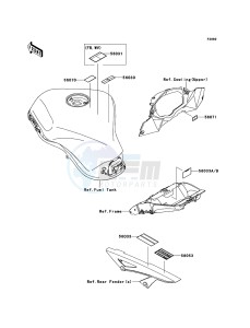 Z1000SX ZX1000GCF FR GB XX (EU ME A(FRICA) drawing Labels