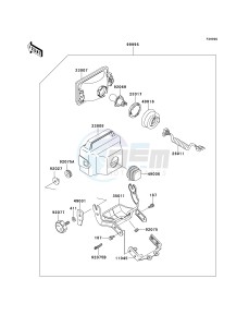 KLF 300 C [BAYOU 300 4X4] (C5-C9) [BAYOU 300 4X4] drawing OPTIONAL PARTS-- HEADLIGHT- -