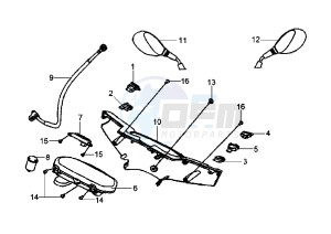 HD EU2 - 125 cc drawing DASHBOARD UNIT