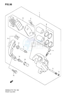 Inazuma GW250 drawing FRONT CALIPER